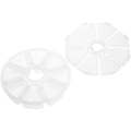 Miniatyrbillede 3 af 5: 3 stk. Klar 8-rums Rund Smykkeperle Opbevaring Organizer Display Beholder Case Box Rund æske opbevaringsboks wi
