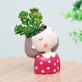 Miniatyrbild 5 av 5: Flickor Blomkruka Blomkruka Resin Succulent Planter Skrivbords Mini Ornament，Flickors succulenta resin blomkruka (4 st Flickor Kombin