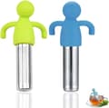 Miniatyrbilde 1 av 5: 304 Rustfritt Stål Te Filter Infuser Rustfritt Stål og Silikon Te Infusers Sett med 2 Filter Diffuser Te Infuser Kreativt Te Filter med Silikon