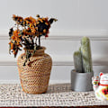 Pikkukuva 3 / 3: 1 kpl Rattan-kudottu Kukkakoru Maalaismainen Kukkakori Valokuvarekvisiitta (ruskea)Ruskea18X15CM