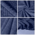 Miniatyrbilde 4 av 4: Solidfarget Ananas Rutete Flanell Teppe Coral Fleece Sofadekke Teppe Aircondition Teppe