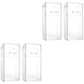 Miniatyrbillede 2 af 2: 6 stk. Nordisk Stil Opbevaringsboks Multifunktionel Opbevaringsholder Transparent Boks 4 stk. 20,5x11cm