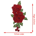 Miniatyrbillede 4 af 5: 2 Par Embroderet Patches Rose Blomst Sy på Patch Applikation til DIY Tøj, Jeans, Syning - Jakker, Tøj, Tasker