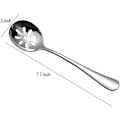 Miniatyrbillede 5 af 5: 2-pakke Suppe Spiseske med Huller 7,7 tommer Rustfrit Stål Si Ske til Buffet, Middag, Restauranter