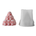 Miniatyrbillede 1 af 5: PyramidSkull Stearinlys Harpiksform Lys 3d Fondantform Til Fremstilling af Diy Håndlavet Sæbepyramid