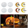 Miniatyrbillede 2 af 5: Halloween Hexe Kosteskaft Måne Væghæng Dekoration Silikonform Epoxy Harpiks DIY Håndværk