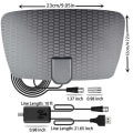 Miniatyrbillede 3 af 5: TV-antenne Digital Signal Amplification Antenne 4k 1080p Indendørs HD HDTV Digital TV Antenne Sort