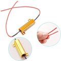 Miniatyrbillede 2 af 5: 4 stk. 50W 6ohm LED Belastningsmodstande LED Blinklysmodstand Blinkadapter Flash Fix Fejl til LED Blinklys LED Nummerpladelys DRL
