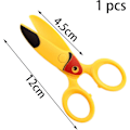 Miniatyrbillede 2 af 4: 1 stk. Sikkerhedssaks, Plastik Sikkerhedssaks, Papirklippersaks, Takkede Saks, Kreative Saks, Kunstdesign, til Scr