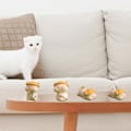 Miniatyrbilde 3 av 5: Mini Gris Resin Statue Lykke Feng Shui Aarch Estetisk Rom Funky Dekor Tak Skrivebord Forlovelsesfest