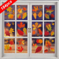 Miniatyrbilde 2 av 5: 8 Ark / 184 stk Lønn Blad Klistremerker Thanksgiving Høst Blad Vindu Klinger Vegg Dekaler Fall Decor Party Dekorasjon Fall Bryllup Og Fall Partier
