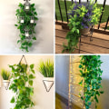 Miniatyrbillede 3 af 5: 2 stk. Kunstige Hængende Planter, Faux Pothos Hver, Kunstig Ivy Vine til Soveværelse Vægge Veranda Have Hjem Dekoration (Ingen Kurv)