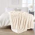 Miniatyrbillede 4 af 5: Knusende Blød Plysstof Tæppe, Stue Tæppe, Mikrofiber Tæppe, Fleece Tæppe, Sofa Tæppe, Aircondition Tæppe Lys Til Sofa Beige 130x160cm