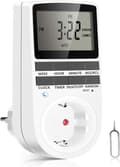 Miniatyrbild 3 av 6: Digital timer 16A / 3680W, eluttag, 16 konfigurerbara program, 24/7 slumpmässigt stöldskyddssystem