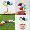 Miniatyrbild 3 av 4: 8 st Miniatyr Ballongprydnader Simuleringsballongmodell Sagoland Dekoration Färgglada 7x2x2cm Colorful 7x2x2cm