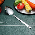 Miniatyrbillede 2 af 5: Kogningsske, Rustfrit Stål Solid Serveringsske, Penslingsske, Ske Til Madlavning, Køkkenske Non-Stick Og Varmebestandig