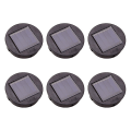 Miniatyrbillede 1 af 5: 6 stk. Smart Have Solar Drevne Udskiftningsrunde LED Lysboks Solar Batteriboks Solceller Li-ion
