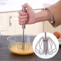 Miniatyrbilde 5 av 5: Hånddrevet visp, halvautomatisk eggevisp, 10 tommers rustfritt stål eggevisp for hjemmeblanding, visping, piskning, omrøring