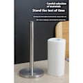 Miniatyrbilde 5 av 5: Sølv tungt vektet papirhåndkleholder, enkel enhåndsdesign for kjøkkenstativ papirhåndkle dispenser, solid base for standard