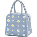 Miniatyrbild 1 av 4: Isolerad Lunchväska, Bärbar Termisk Lunchväska Kylare Väska Daisy Mönster Lunchbox Organiser Tote Väska Arbete Skola Picknick Camping Resa (grå Blå)