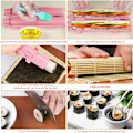 Miniatyrbillede 2 af 5: Sushi Maker Kit, Sushi Maker Rulle, Sushi Bazooka, Sushi Maker, Sushi Maskine, Sushiforme til Begyndere, med Bambusmåtte og Klud