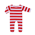 Miniatyrbild 4 av 4: Onesie Hoodie Pojkjultomte Kostym Nyfödd Knythuvud Pyjamas Set