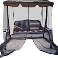 Miniatyrbillede 2 af 5: Udendørs Gyngestol Mesh Net Ultra Stor Myggenet Lynlås Lukning Netgardin Vandafvisende Terrasse Sæde Mesh Baldakin Cover