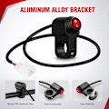 Miniatyrbilde 5 av 5: Motorsykkel Styrebryter Plug and Play 12V ATV Styrelys Bryter Trykknapp PÅ AV Brytere Passer 7/8\" Styre (22mm)