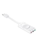 Miniatyrbilde 1 av 3: 1 stk Lyd Ekstern Usb3.5 Lydadapter Gratis Stasjon Uavhengig Lyd For Datamaskin (hvit)Hvit17.5X3.3X1.5cm
