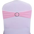 Miniatyrbilde 2 av 5: Elastisk Slip-On Stolsløyfe med Spenne, for Bryllup, Stolsløyfe Laget av Lycra, Polyester og Spandex.,Bao Blå, 10 stk