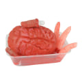 Miniatyrbilde 1 av 5: BrainHalloween Realistiske Falske Kroppsdeler Organer Matboks Ødelagt Blod Finger Hjerte Hjerne Øyeeple Skummel Zombiefest Spøkelseshus DekorasjonBrain