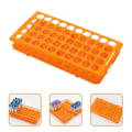 Miniatyrbillede 2 af 3: Rørholder Stativ Reagensglas Opbevaring Reagensglas Holder Samling Stativ Reagensglas Stativ Orange 24,5x12,5cm