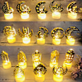 Miniatyrbilde 2 av 5: LED-lys med stearinlysform i måne- og stjerne-design, slottdekorasjon, lys for undervisning, arrangementer, fester, te-lys, stjerne, måne
