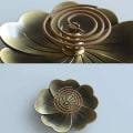 Miniatyrbillede 4 af 5: Røgelsesbrænder Græskarformet Design Spole Røgelsesholder Pinde Røgelsesbrænder (1 stk, Guld Kobber Farve)