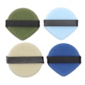 Pikkukuva 1 / 3: 4 kpl Kolmiomainen Pölyhöyhen Naisten Meikkihöyhen Löysä Pölyhöyhen Höyhen Meikkisieni Sekalaiset Värit 5,5x5,5cm Assorted Color 5.5x5.5cm