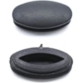 Miniatyrbillede 4 af 5: 20 stk. Trægulvbeskyttere, 15 x 30 mm Oval Plastpropper Rørforbindelse Endekappe til Stol Bord Skammel Benfødder, Sort