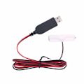 Pikkukuva 1 / 5: AA-paristojen eliminointivirtalähdeadapteri, 2 m USB-virtalähdekabel, 1,5 V - 6 V, Eliminointi USB-virtalähde