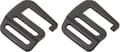G-Hooks Wave Bend Buckle in Zinc Alloy, Adjustable Webbing Buckle, Matte Black, 39x39x2.7mm, 2 Pcs, for Backpack Straps