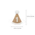 Pikkukuva 4 / 4: 2 kpl Lasten Hatut Vauvan Prinsessan Tiara Vauvan 1. Syntymäpäivä 1 Vuotias Syntymäpäivä Hattu 12X11.5X2.5CM