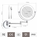 Miniatyrbild 4 av 5: 8 Tums LED-belyst Väggmonterad Smink Spegel med 7x Förstoring, Krom M1805D (8 tum, 7x) perfekt present till kvinnor & flickor