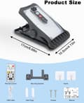 Miniatyrbild 2 av 6: 2 Solar Powered Clip Lights with Motion Sensor, 70 LEDs, 3 Color Temperatures, USB and Remote Control
