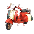 Miniatyrbilde 1 av 2: Metallmodeller Vintage Scooter Modell Metall Scooter Modell Scooter Modell Jernkunst MetallhåndverkRødM Red M