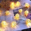 Miniatyrbild 4 av 5: 7m 50 Ljus Solcellsdrivna String Lights - Varmvit - Festival Utomhus Dekorativa Lampsträngar