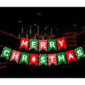 Miniatyrbillede 5 af 5: Rød og Grøn Glædelig Jul Banner Glædelig Jul, Julefest Banner Glædelig Jul Banner til Julefest Dekorationer
