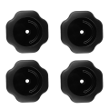 Miniatyrbilde 2 av 2: 4 stk Svarte Gryte- og Trykkokerlokk-knapper Eksplosjonssikre Knopper Trykkokerlokk Deksel Grytelokk Håndtak Erstatning Black7.5X7.5X3.5CM