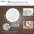 Miniatyrbillede 5 af 5: 8 tommer LED-belyst vægmonteret make-up spejl med 7x forstørrelse, krom M1805D (8 tommer, 7x) perfekt gave til kvinder & piger