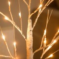 Miniatyrbilde 4 av 5: 2 stk Hvite Bjørketre Lys - Varmt Hvit Led Kunstig Gren Bordplate Feelystre Lys For Hjem Fest Festival Bryllup Thanksgiving Jul Dekor