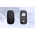 Miniatyrbilde 4 av 5: Trådløs Bluetooth-mus, LED-oppladbart stille slank bærbar mus, bærbar dobbelmodus datamus