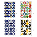 Miniatyrbillede 3 af 5: 24 Pak Julekalender Stickers til Cookies, Slikposer og Gaveposer - Advent Nummer Etiketter A
