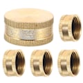 Miniatyrbillede 1 af 2: 5 stk. Metal Slange Messing Have Slange Hætter Messing Slange Ender Messing Slange Hætter Slange Tråd Hætte 2.8X2.8X1.4CM